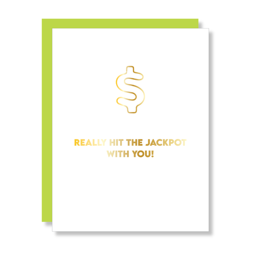 Really Hit The Jackpot With You - $ Sign Paperclip Card