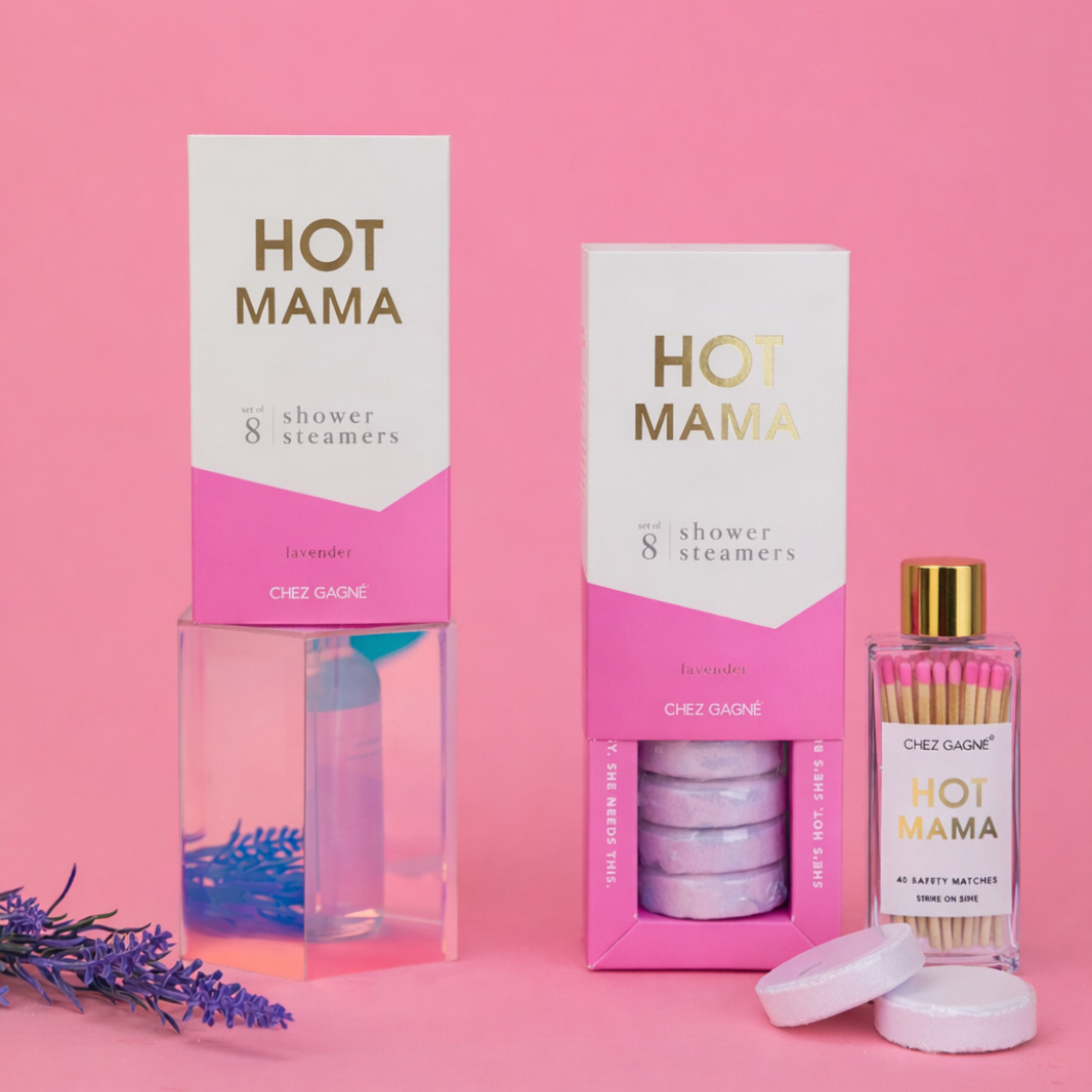 Hot Mama - Glass Bottle Matches - Bright + Light Pink - Mother's Day Gift