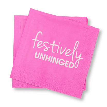 Festively Unhinged - Cocktail Napkins