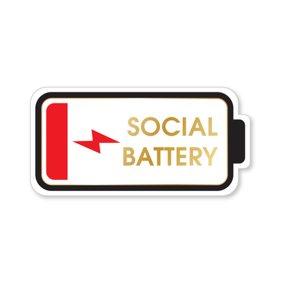 Social Battery - Vinyl Sticker