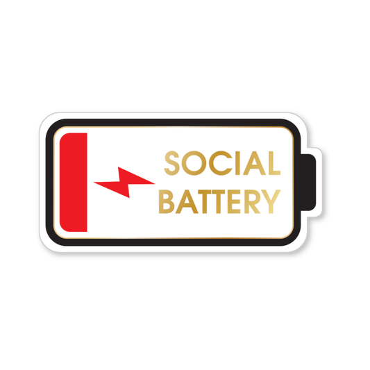 Social Battery - Vinyl Sticker