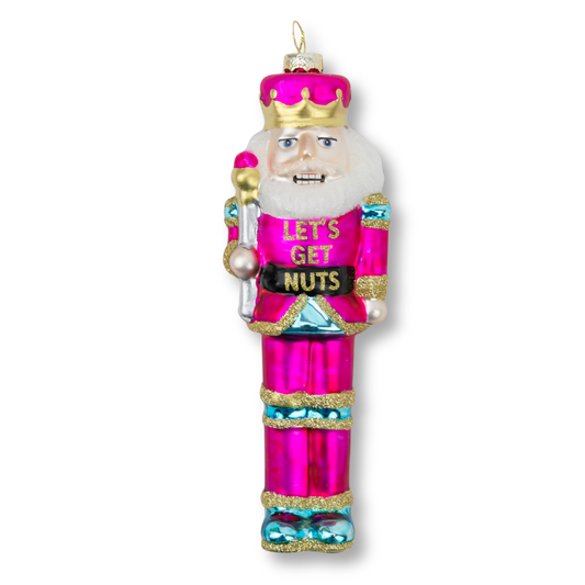 Let's Get Nuts - Nutcracker Glass Ornament