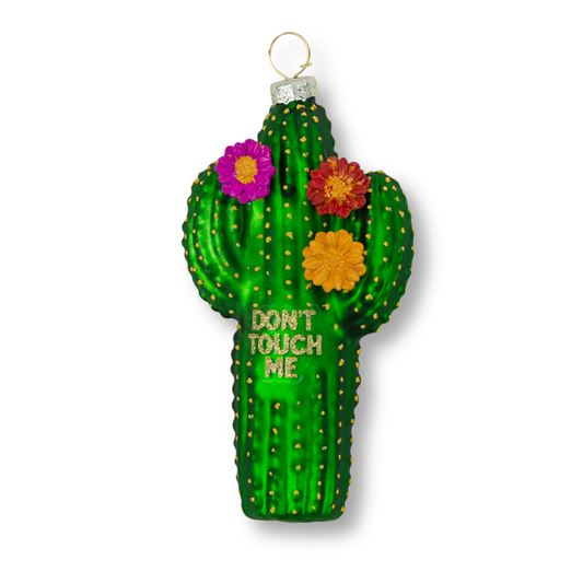 Don't Touch Me - Cactus Glass Ornament