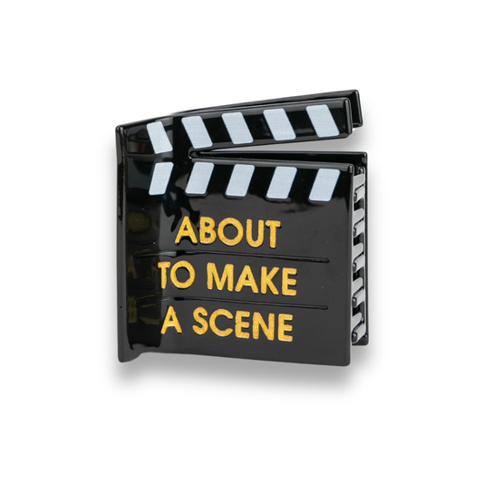 About to Make A Scene - Director's Clapboard - Acetate Hair Claw Clip