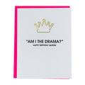 Am I the Drama? - Paper Clip Letterpress Card