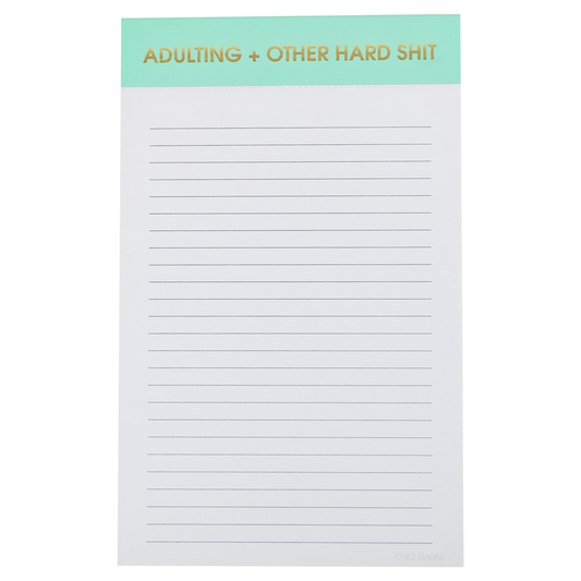 Adulting + Other Hard Shit - Lined Notepad