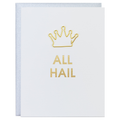All Hail - Crown Paperclip Letterpress Card