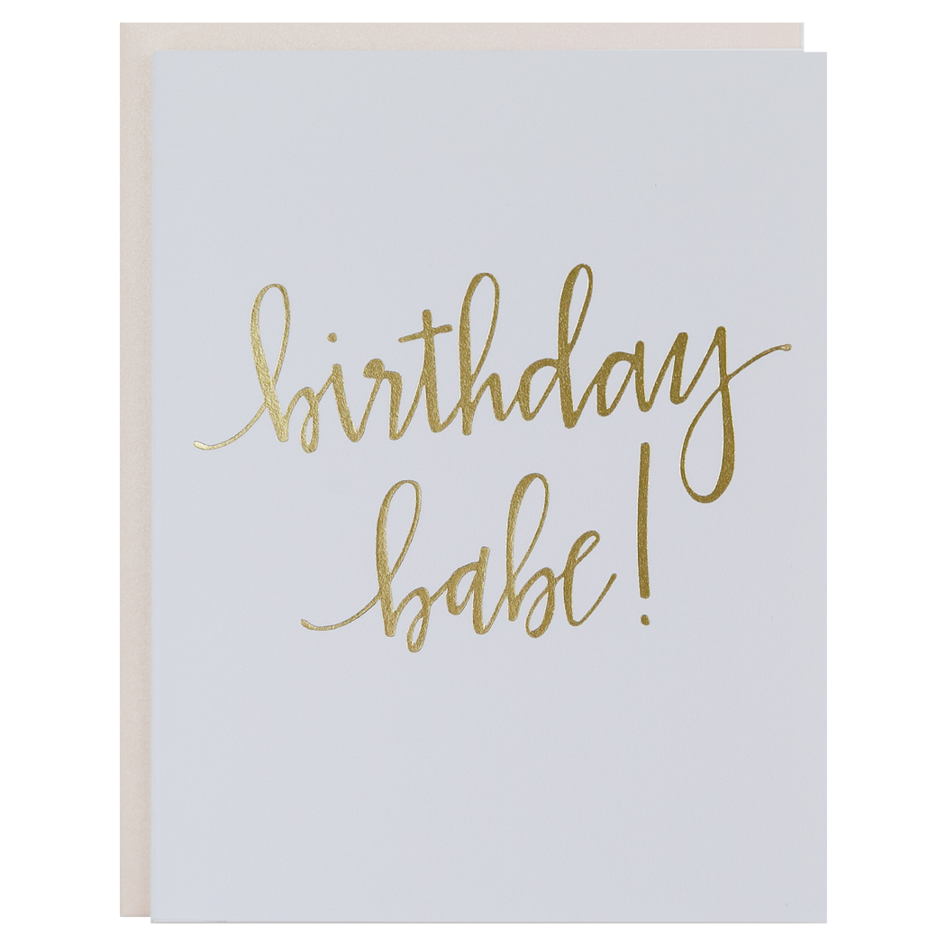 Birthday Babe -  Letterpress Card