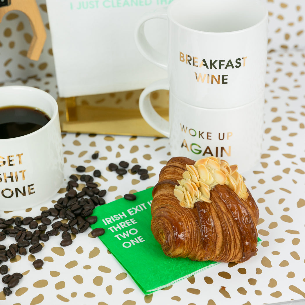 Woke Up Again - Gold Foil Metallic Mug