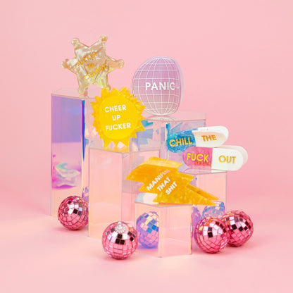 Cheer Up Fucker - Sun - Acetate Hair Claw Clip