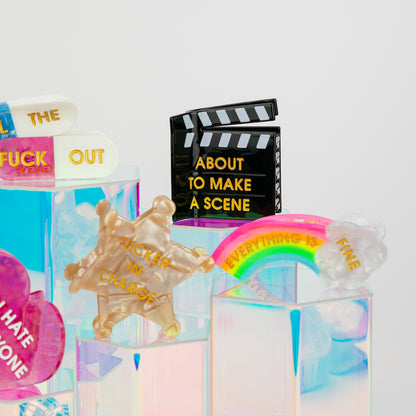 About to Make A Scene - Director's Clapboard - Acetate Hair Claw Clip