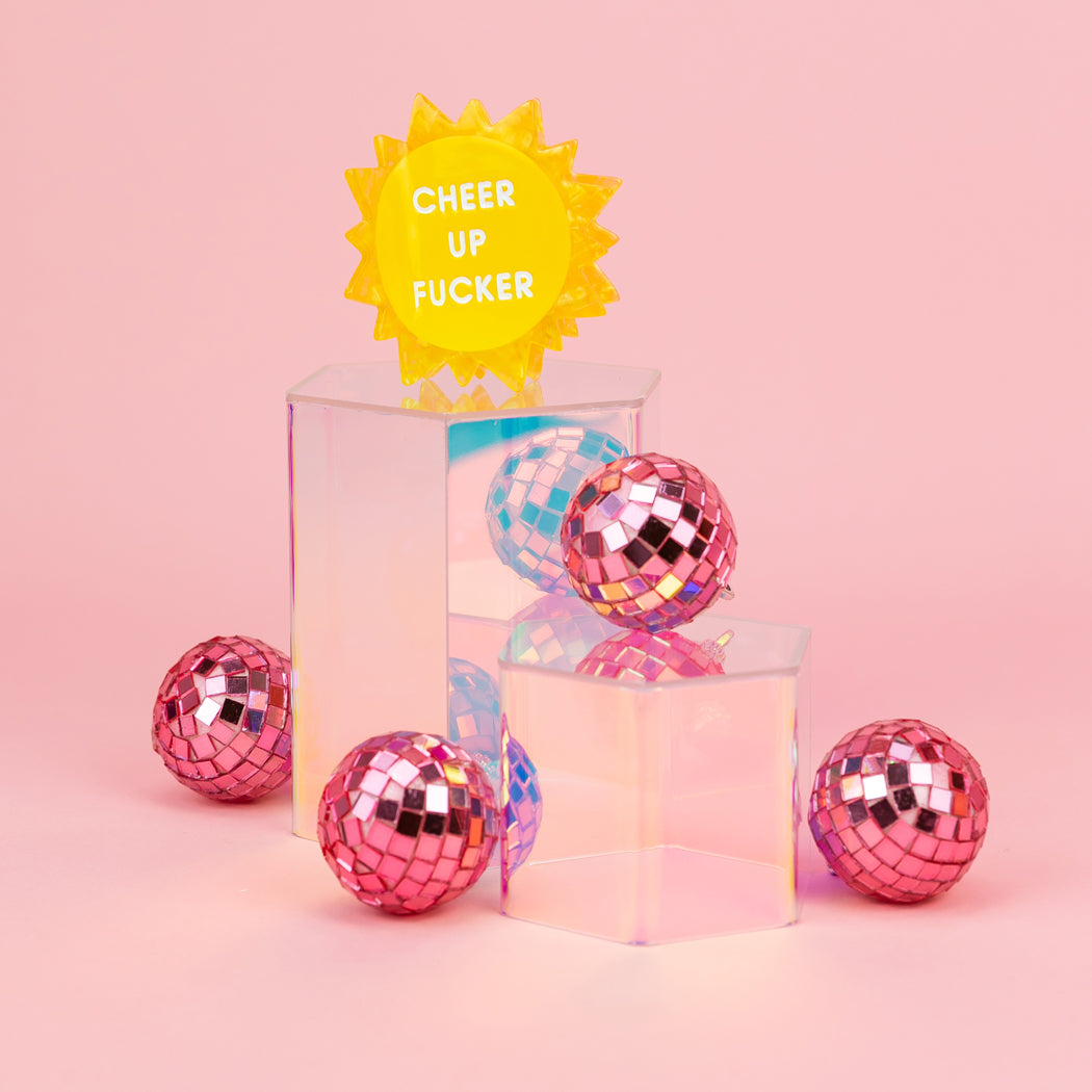 Cheer Up Fucker - Sun - Acetate Hair Claw Clip