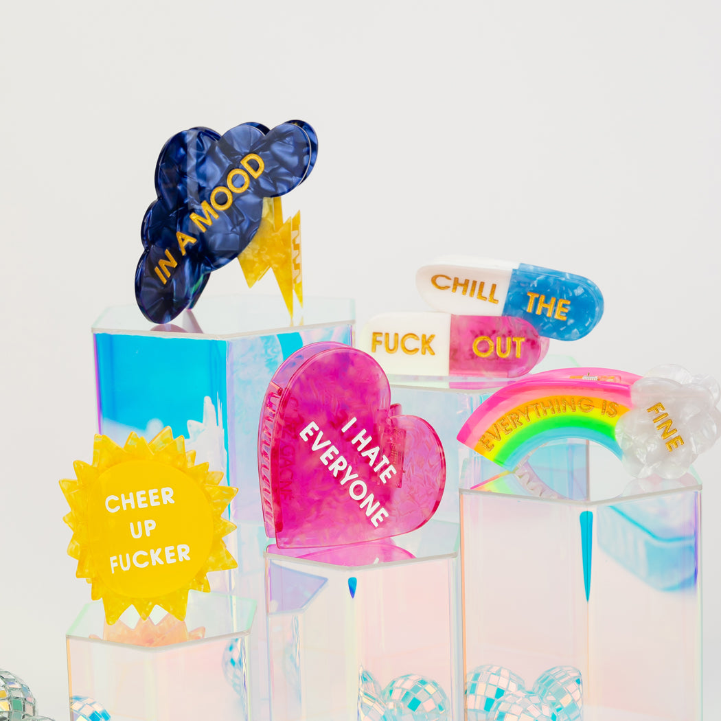 Chill The Fuck Out - Pills - Acetate Hair Claw Clip