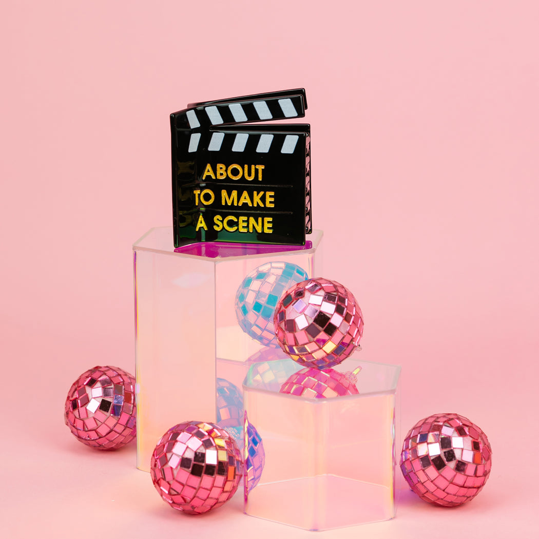 About to Make A Scene - Director's Clapboard - Acetate Hair Claw Clip