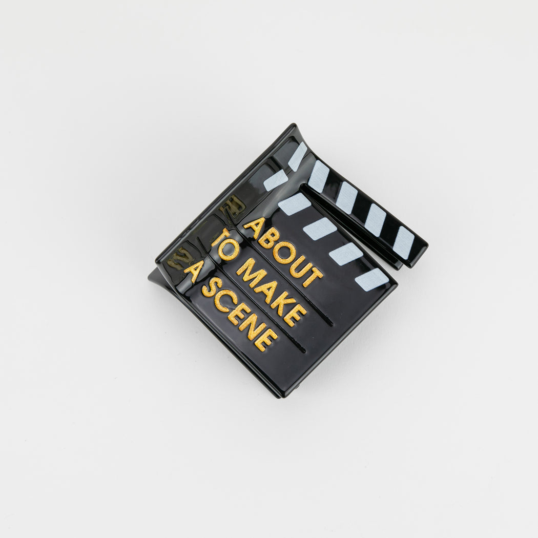 About to Make A Scene - Director's Clapboard - Acetate Hair Claw Clip