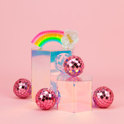 Everything Is Fine - Rainbow - Acetate Hair Claw Clip