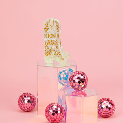 Kickin' Ass - Cowboy Boot - Acetate Hair Claw Clip