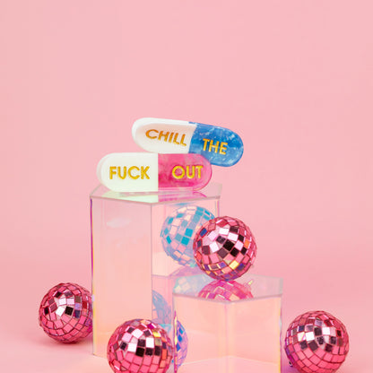 Chill The Fuck Out - Pills - Acetate Hair Claw Clip