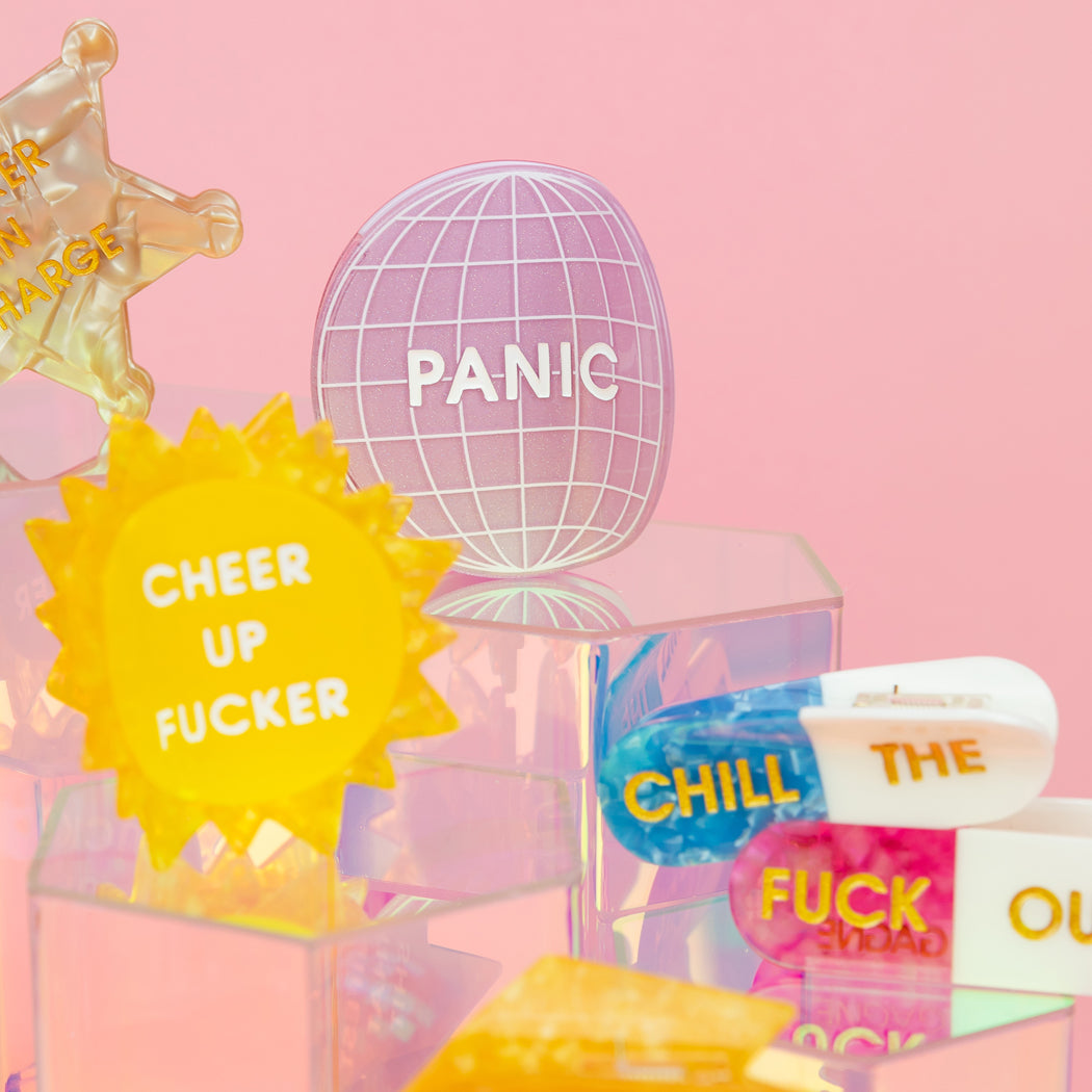 Cheer Up Fucker - Sun - Acetate Hair Claw Clip