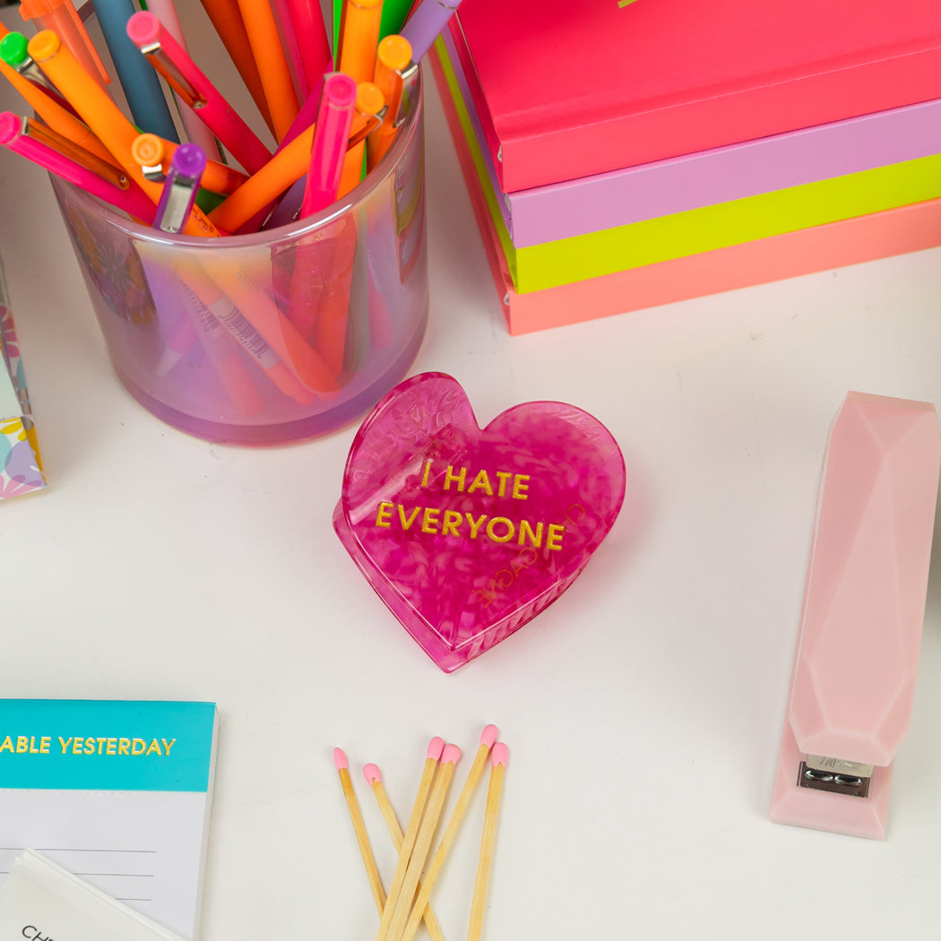 I Hate Everyone - Heart - Acetate Hair Claw Clip