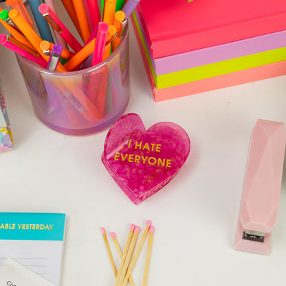 I Hate Everyone - Heart - Acetate Hair Claw Clip