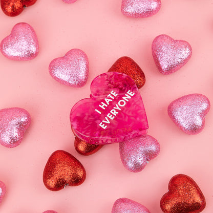 I Hate Everyone - Heart - Acetate Hair Claw Clip