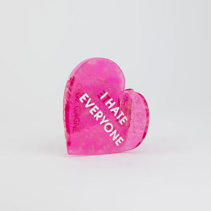 I Hate Everyone - Heart - Acetate Hair Claw Clip