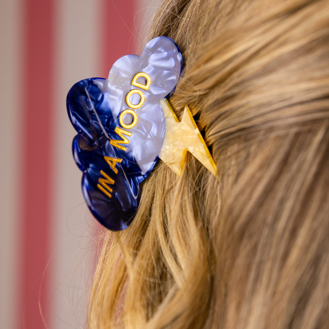 In A Mood - Lightning Cloud - Acetate Hair Claw Clip