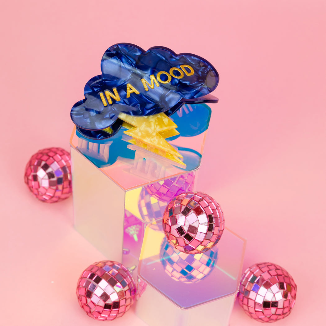 In A Mood - Lightning Cloud - Acetate Hair Claw Clip