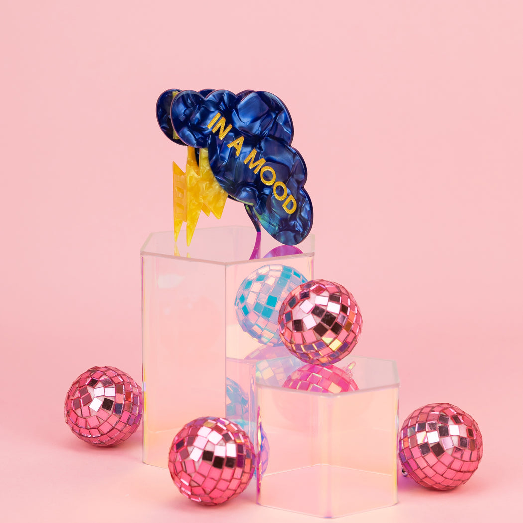 In A Mood - Lightning Cloud - Acetate Hair Claw Clip