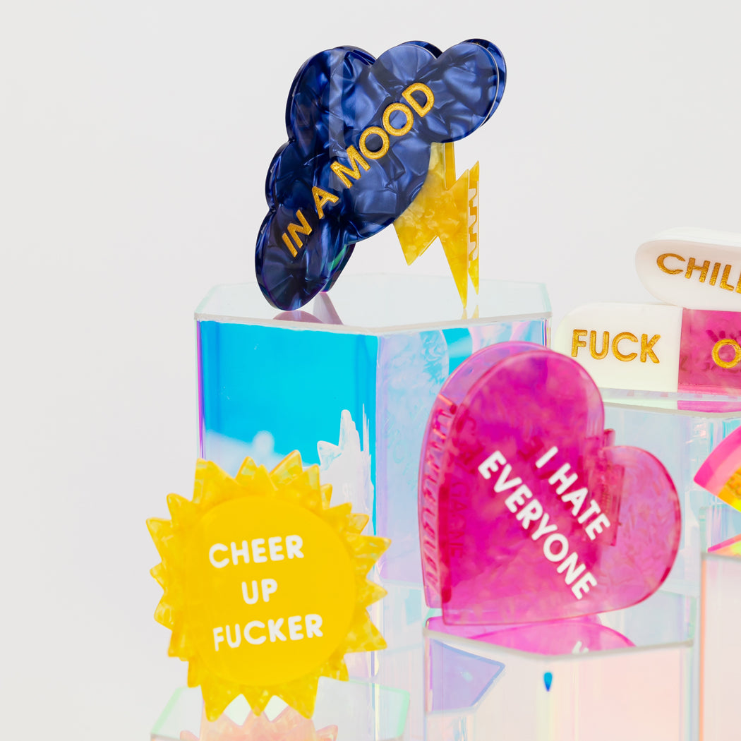 I Hate Everyone - Heart - Acetate Hair Claw Clip