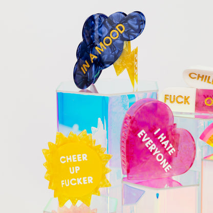 I Hate Everyone - Heart - Acetate Hair Claw Clip