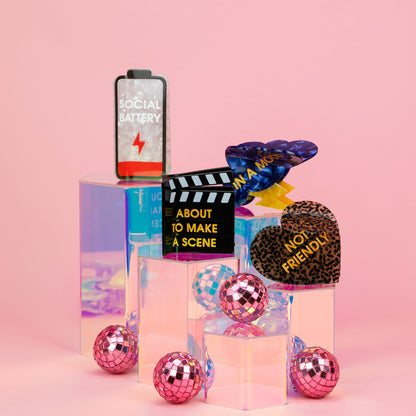 About to Make A Scene - Director's Clapboard - Acetate Hair Claw Clip