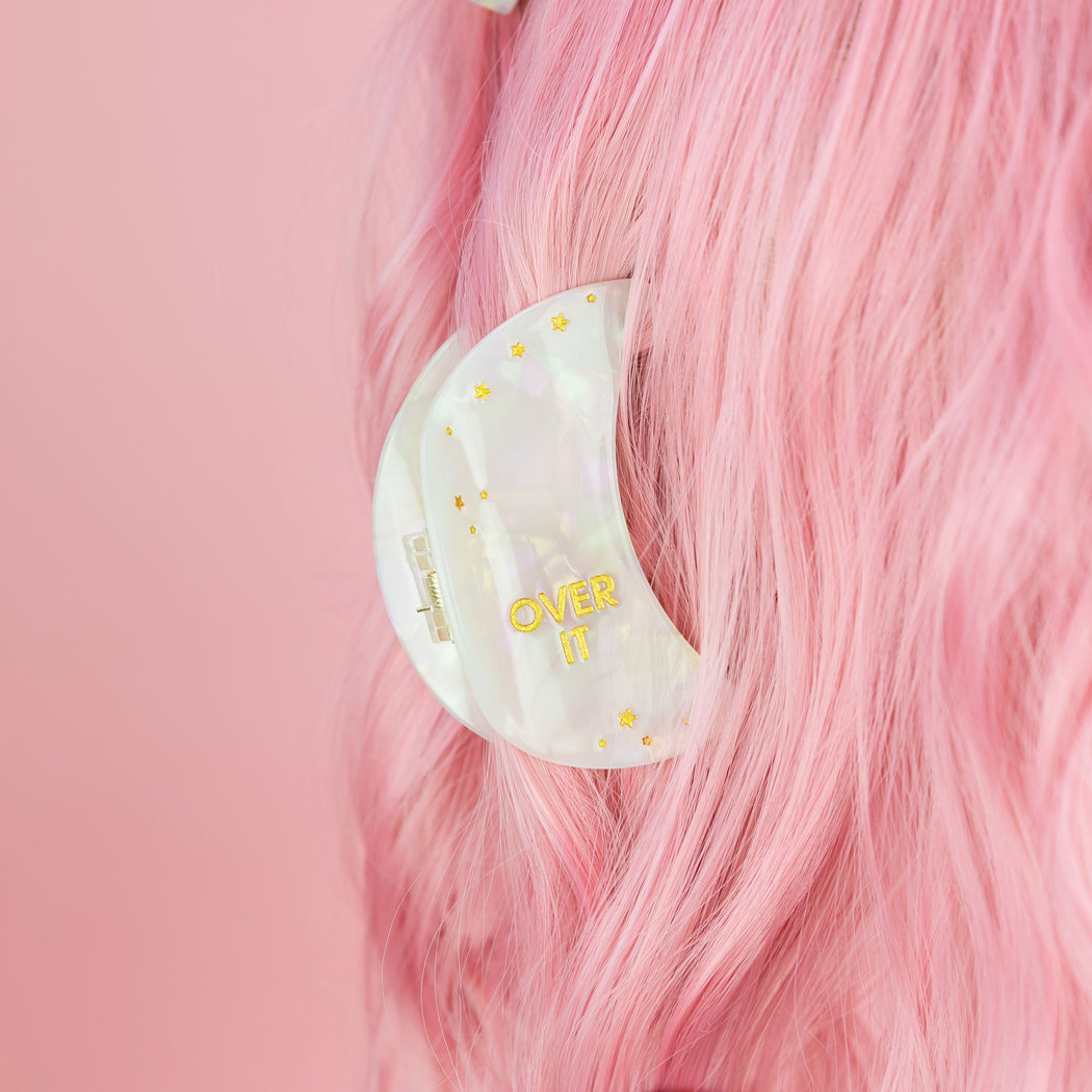 Over It - Crescent Moon - Acetate Hair Claw Clip