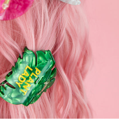Plant Lady - Monstera Leaf - Acetate Hair Claw Clip