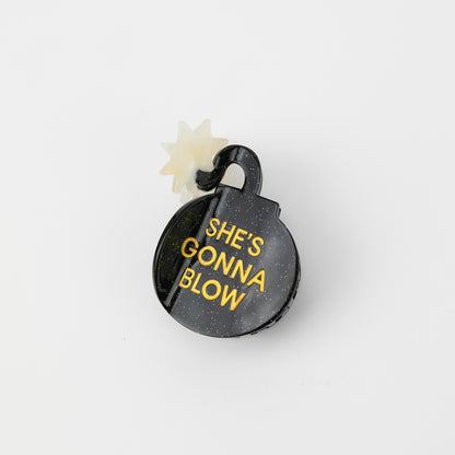 She's Gonna Blow - Bomb - Acetate Hair Claw Clip