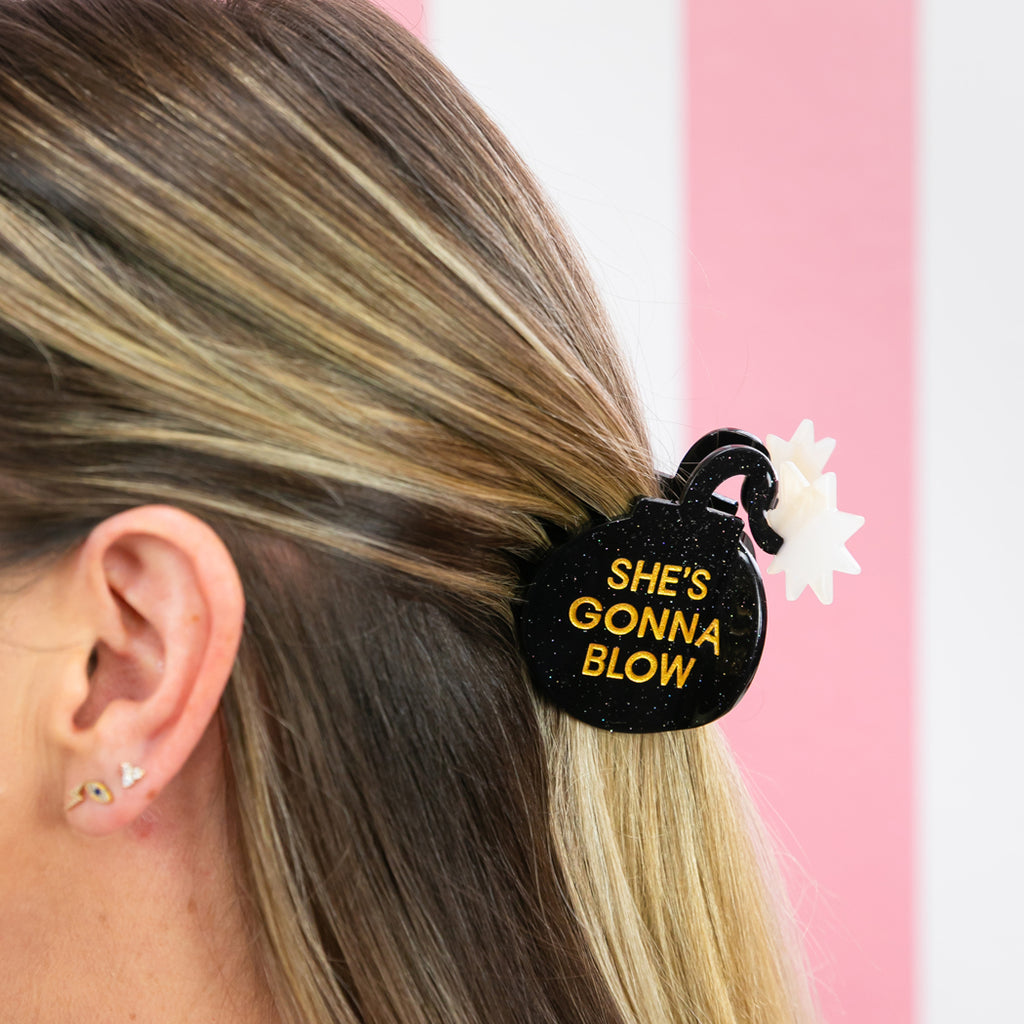 She's Gonna Blow - Bomb - Acetate Hair Claw Clip