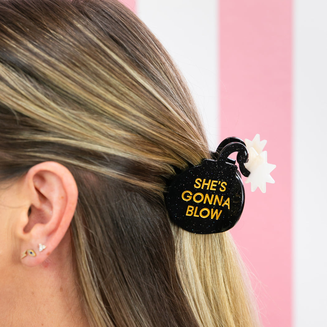 She's Gonna Blow - Bomb - Acetate Hair Claw Clip