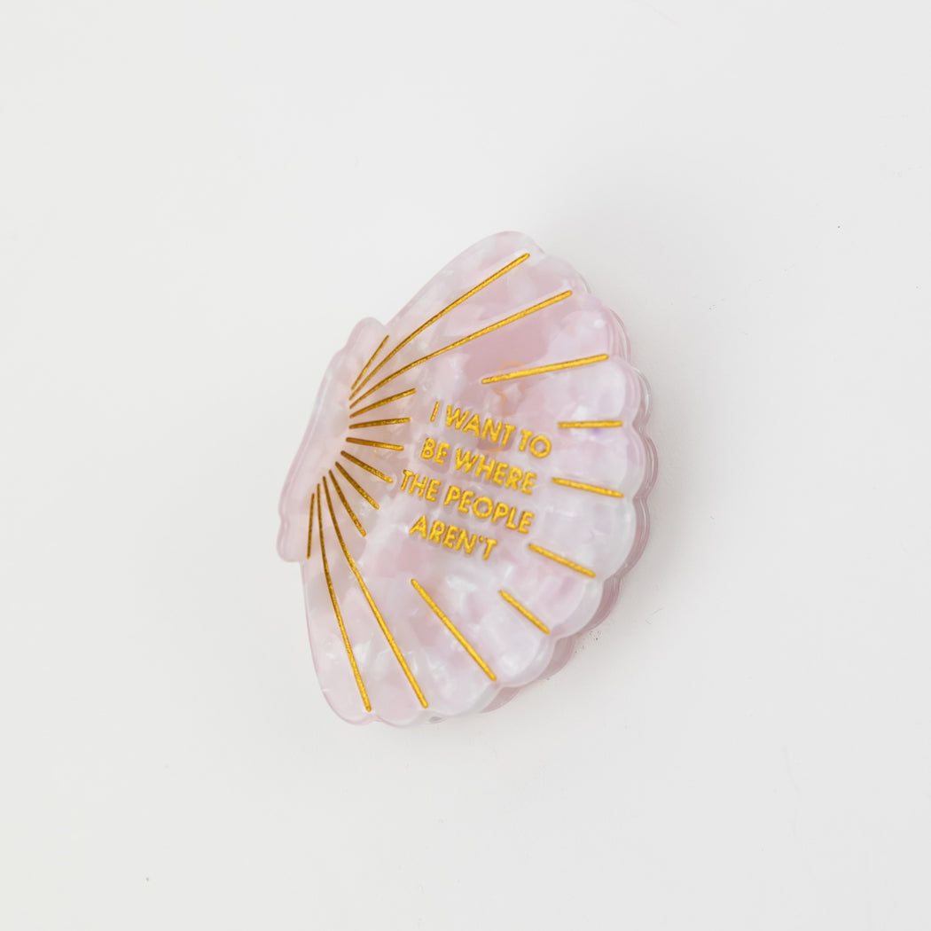 I Want To Be Where The People Aren't - Seashell - Hair Claw Clip