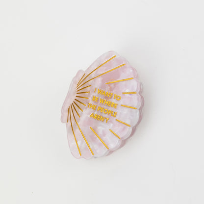 I Want To Be Where The People Aren't - Seashell - Hair Claw Clip