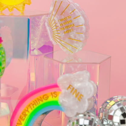 I Want To Be Where The People Aren't - Seashell - Hair Claw Clip