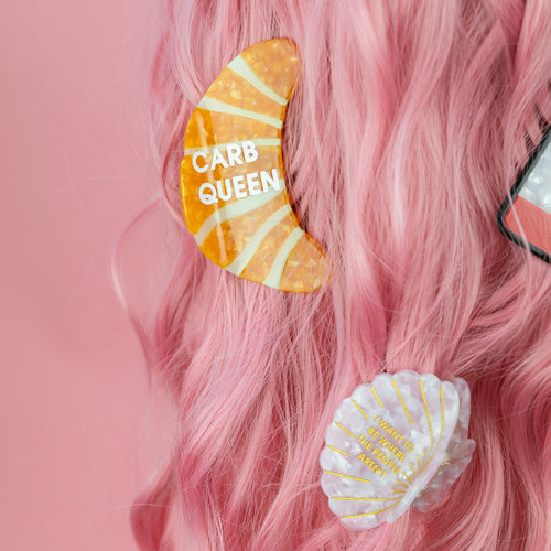 Carb Queen - Croissant - Acetate Hair Claw Clip