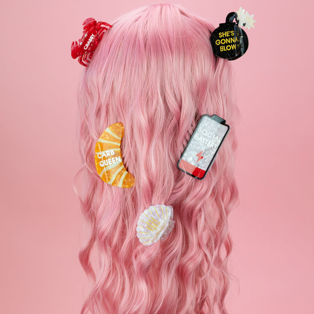 She's Gonna Blow - Bomb - Acetate Hair Claw Clip