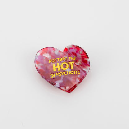 Putting The Hot in Psychotic - Acetate Hair Claw Clip