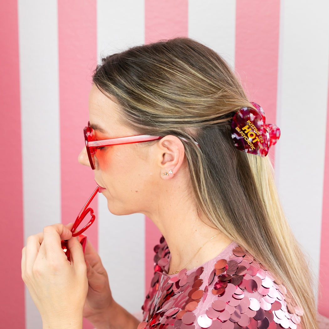 Putting The Hot in Psychotic - Acetate Hair Claw Clip