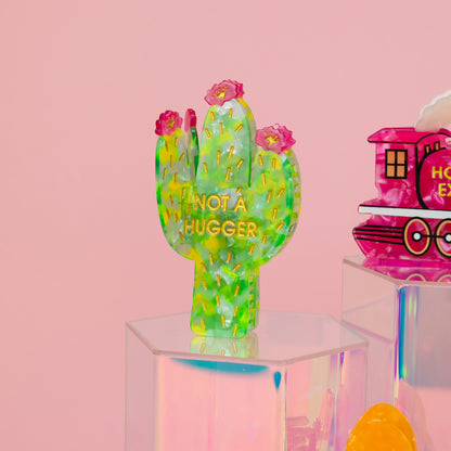 Not A Hugger - Cactus - Acetate Hair Claw Clip