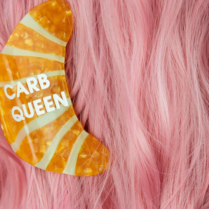 Carb Queen - Croissant - Acetate Hair Claw Clip
