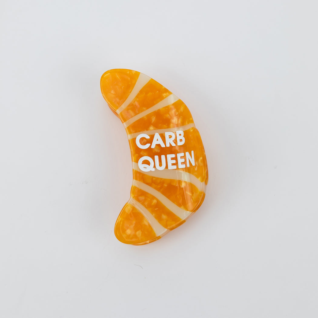 Carb Queen - Croissant - Acetate Hair Claw Clip