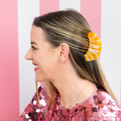 Carb Queen - Croissant - Acetate Hair Claw Clip