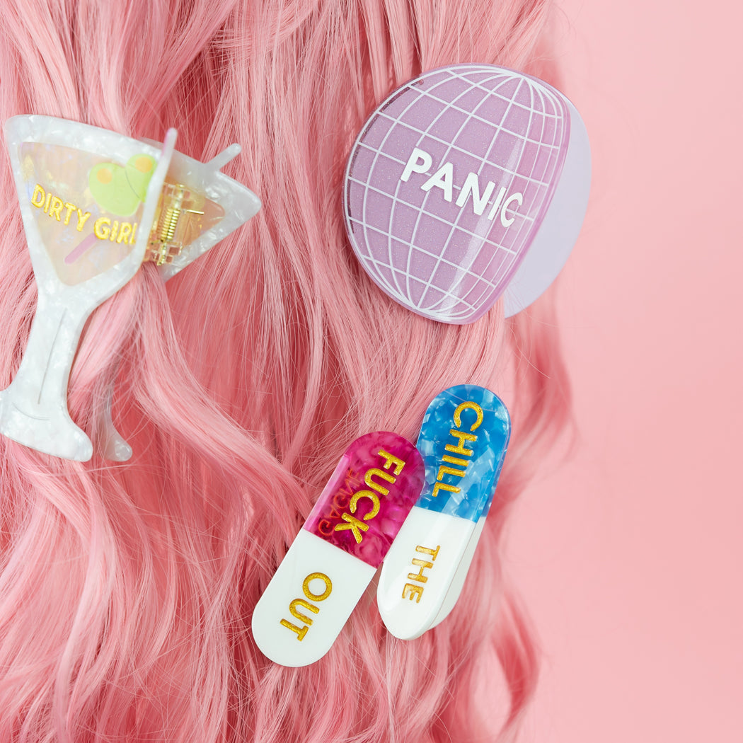 Chill The Fuck Out - Pills - Acetate Hair Claw Clip